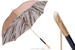 189 5a003-31 u5 - világosarany gyöngymintás esernyő, dupla kendő PASOTTI esernyő | egynemű FPRV433