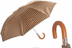 64 81686-2 m - csíkos okker összecsukható esernyő PASOTTI esernyő | férfiak FPRV179